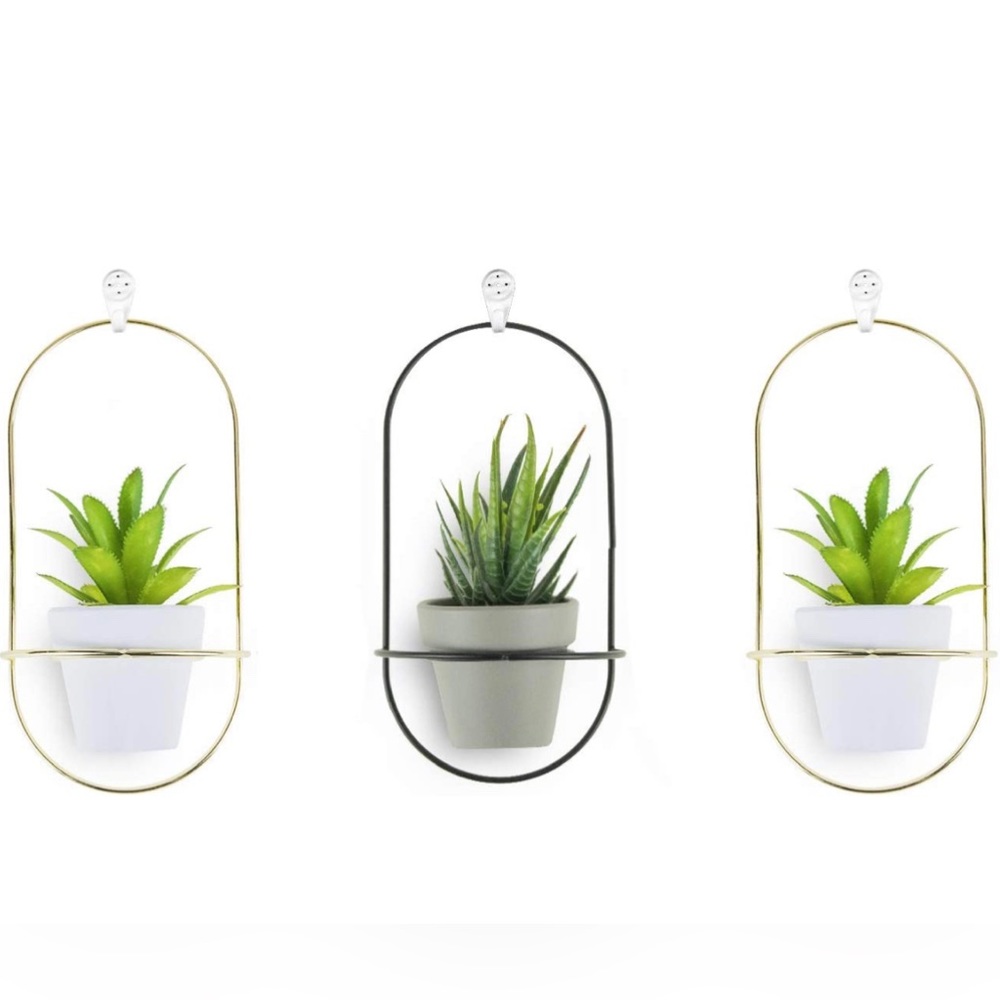 Set of 3 hanging wall planters